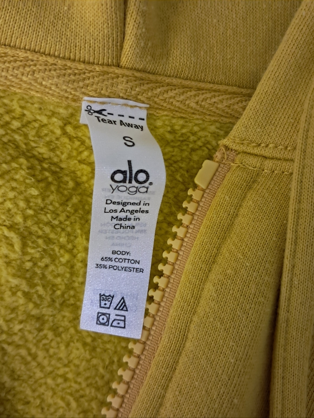 Alo Yoga 1/2 Zip Cropped Hoodie Sweatshirt - Picture 6 of 7